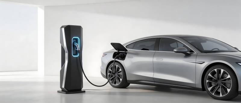 电动车充电中图片