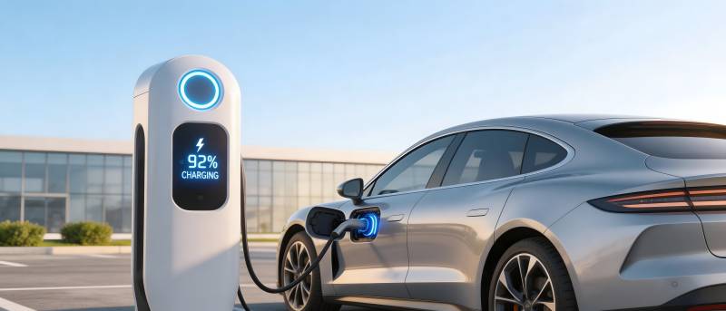 电动车充电中 电量图片