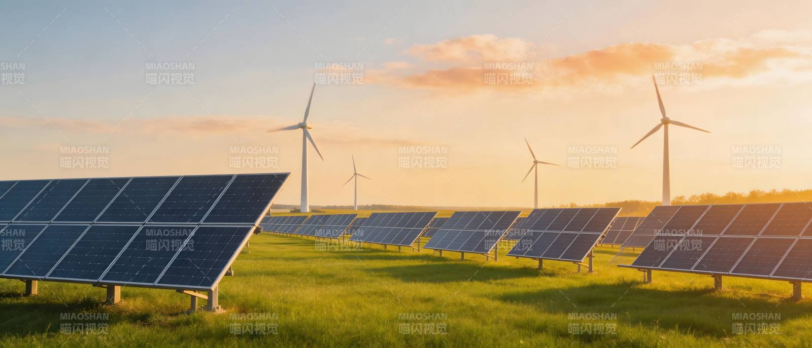 风光互补 绿色能源未来图片