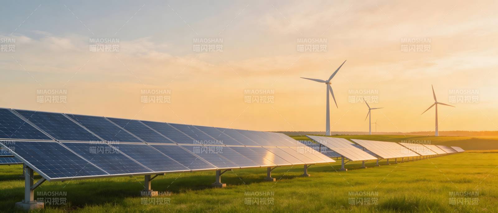 风光互补 绿色能源未来图片
