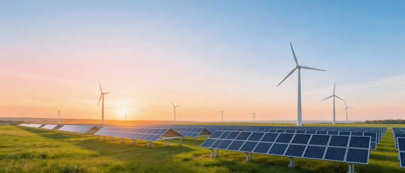 风光互补 绿色能源未来图片