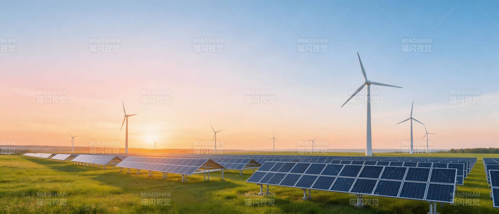 风光互补 绿色能源未来图片