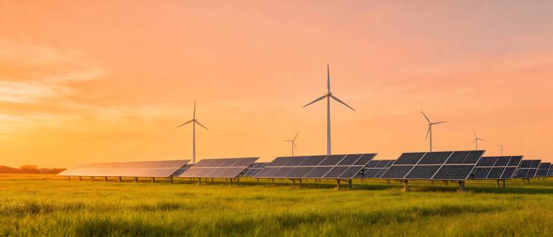 风光互补 绿色能源未来图片