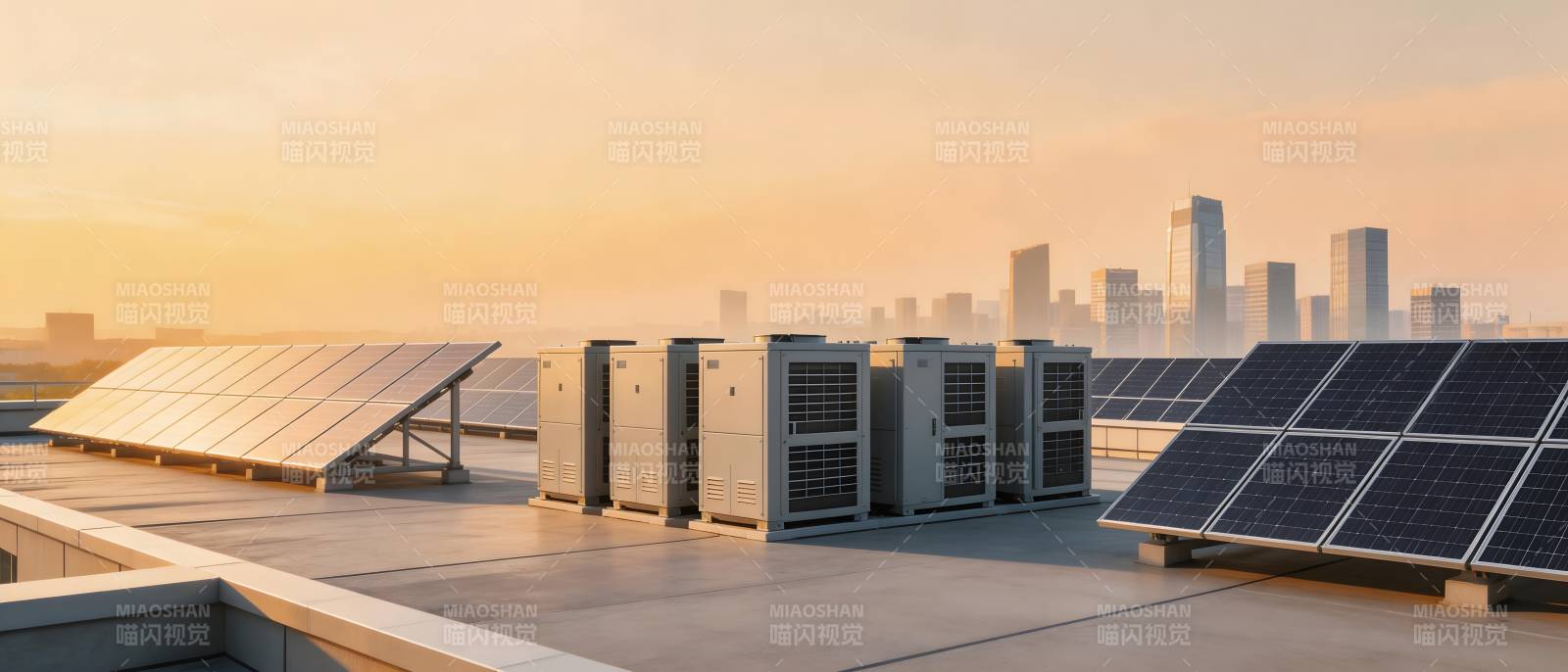 屋顶光伏 空调机组 城市绿能新景图片