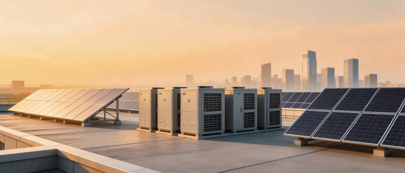 屋顶光伏 空调机组 城市绿能新景图片