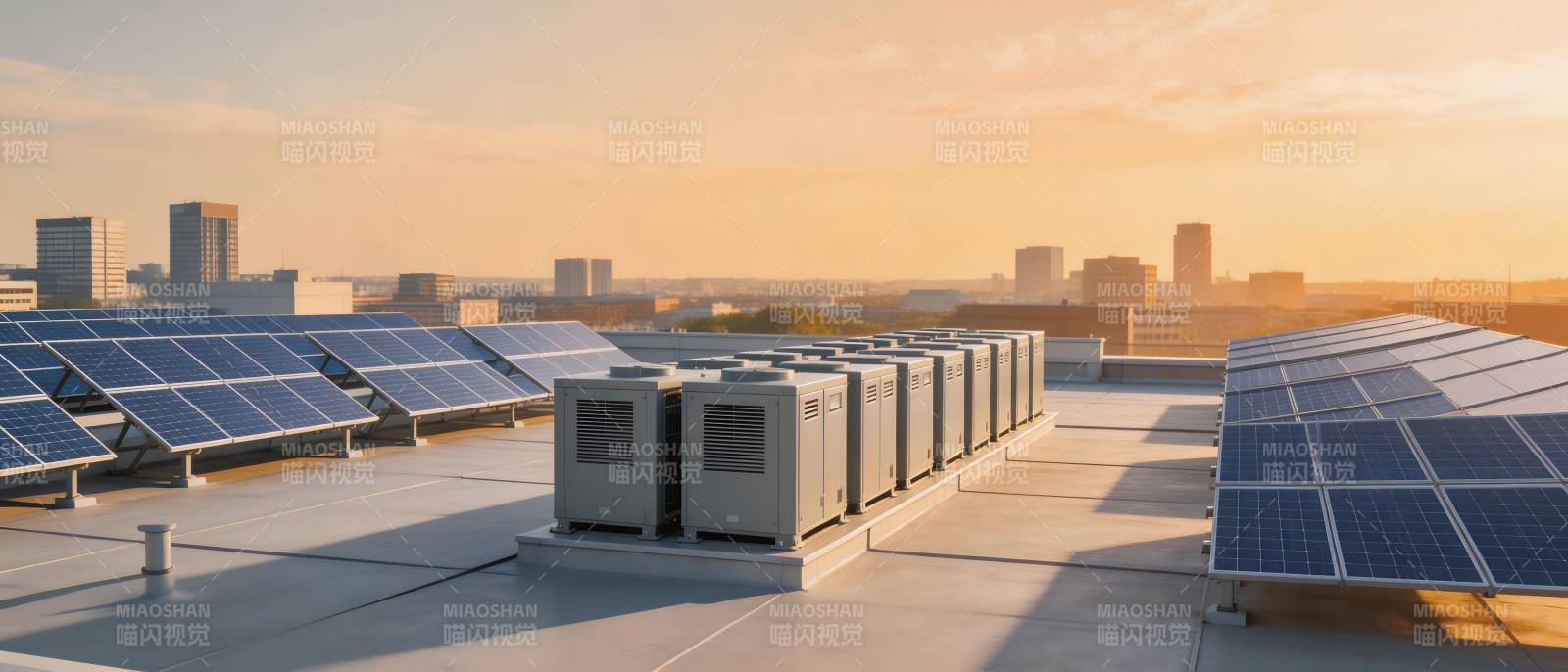 屋顶光伏 空调机组 城市绿能新景图片