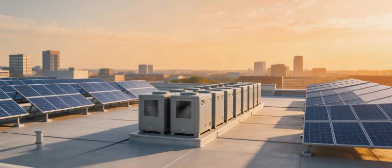 屋顶光伏 空调机组 城市绿能新景图片