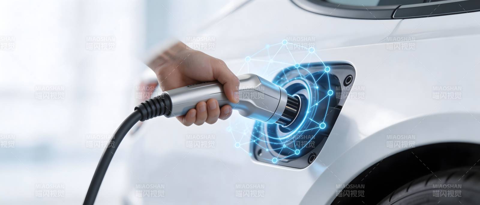 电动车充电中 科技感十足图片