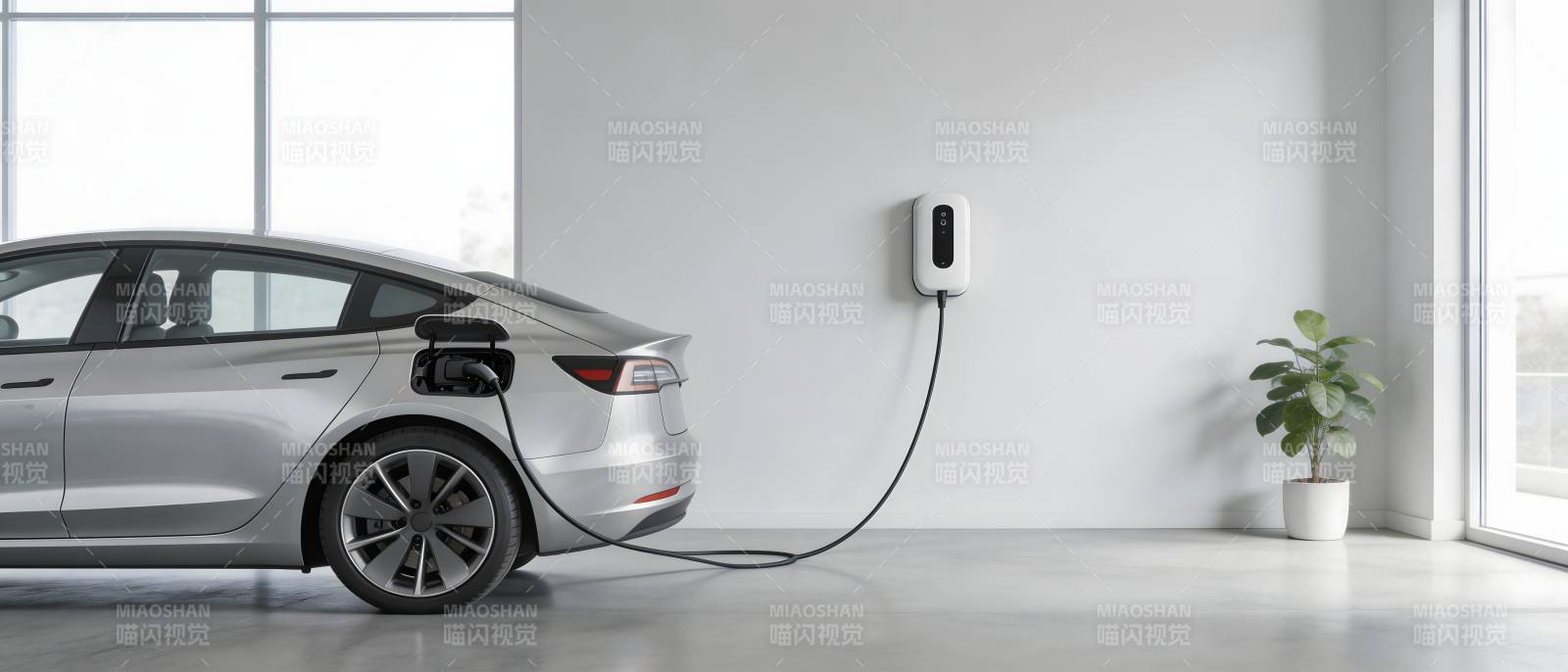 银车充电中 室内简约风图片