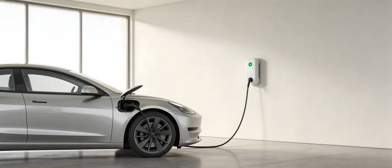 电动车充电中 简洁现代风图片