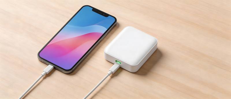 手机充电宝充电中图片