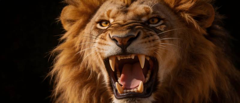雄狮怒吼 王者之威图片
