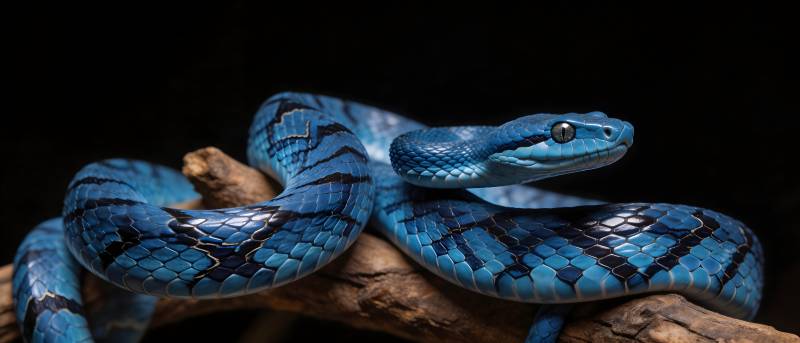 蓝蛇盘枝 幽光摄魂图片