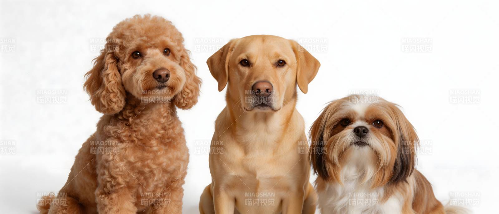 三只萌犬同框合影图片