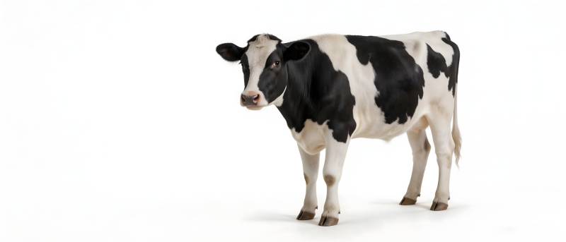 黑白花牛站立图图片