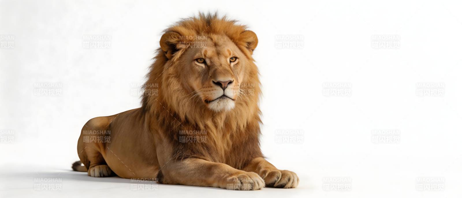 雄狮卧姿 威严静谧图片