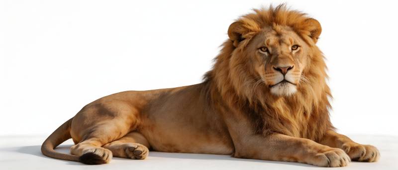 雄狮卧姿 威严从容图片