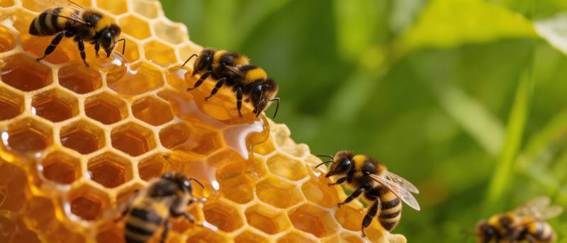 蜜蜂采蜜 蜂巢金黄图片