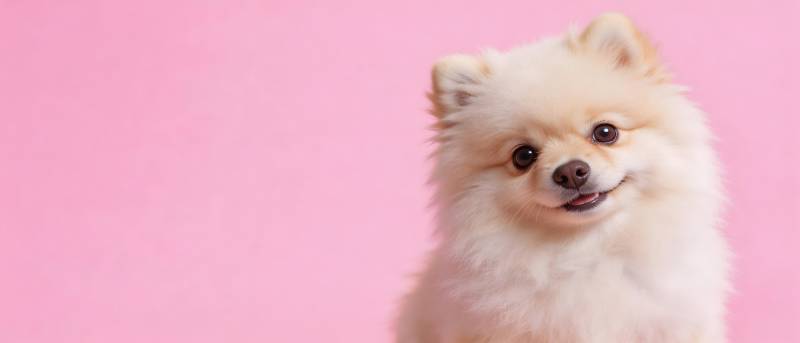 粉萌小博美 甜笑治愈你图片