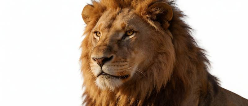 雄狮侧颜 威严霸气图片