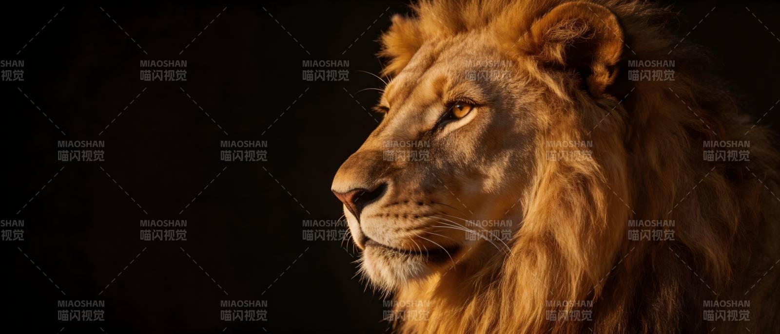 雄狮侧影 王者之光图片
