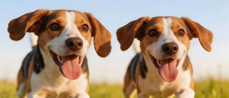 双狗欢跑  tongue out 乐翻天图片