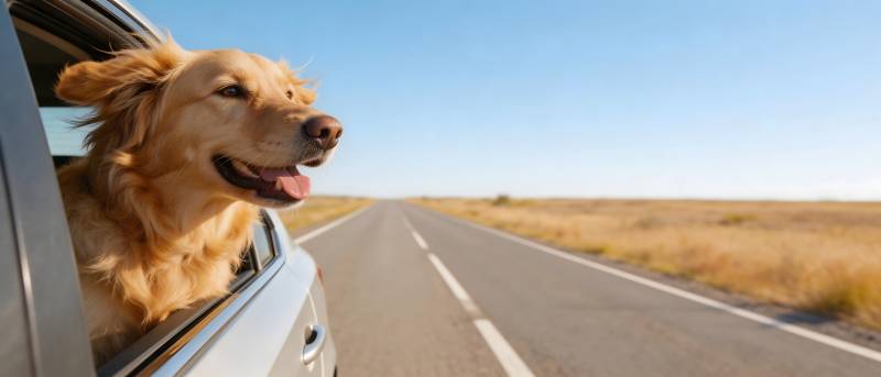 狗狗兜风 快乐无边界图片