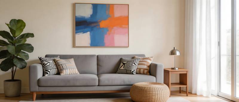 现代客厅 艺术沙发角图片