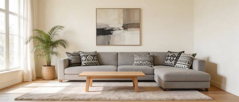 现代简约客厅布置图片