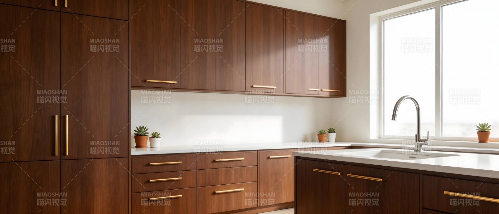 现代木色厨房 简约温馨设计图片