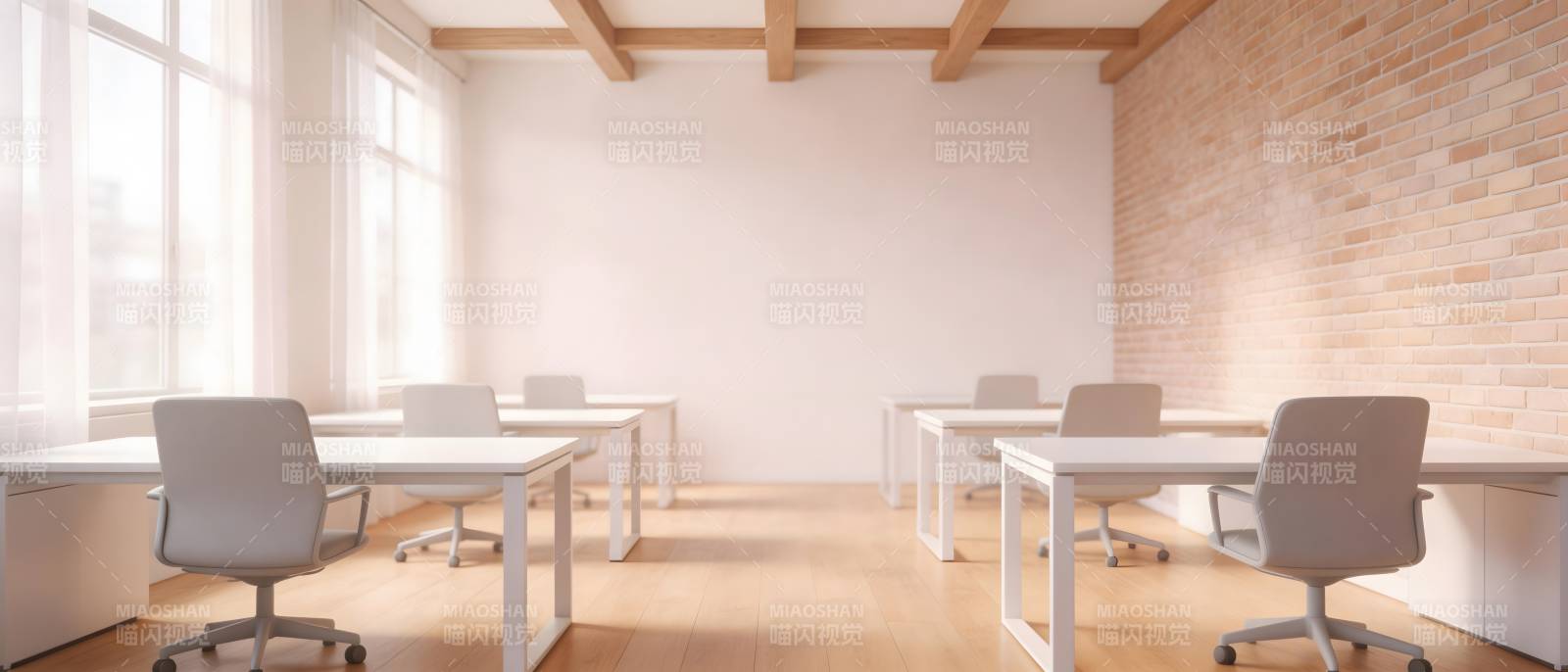 明亮简约办公空间图片