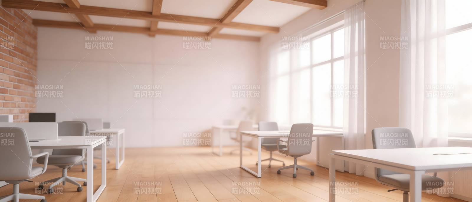 明亮简约现代办公空间图片