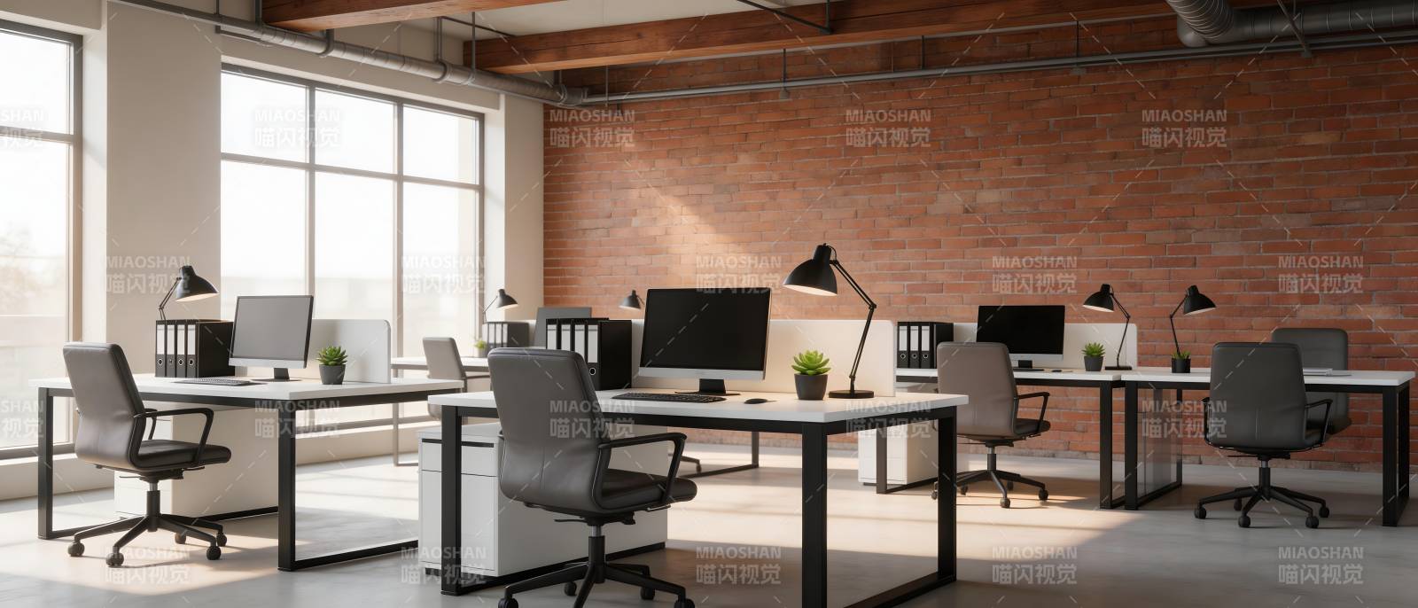 现代工业风办公空间图片