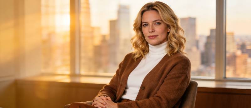 都市女性窗边沉思图片