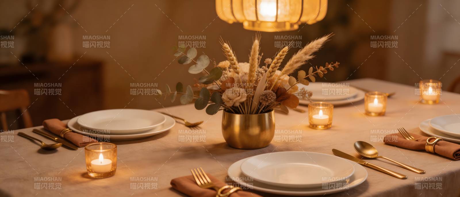 烛光晚宴 温馨餐桌布置图片