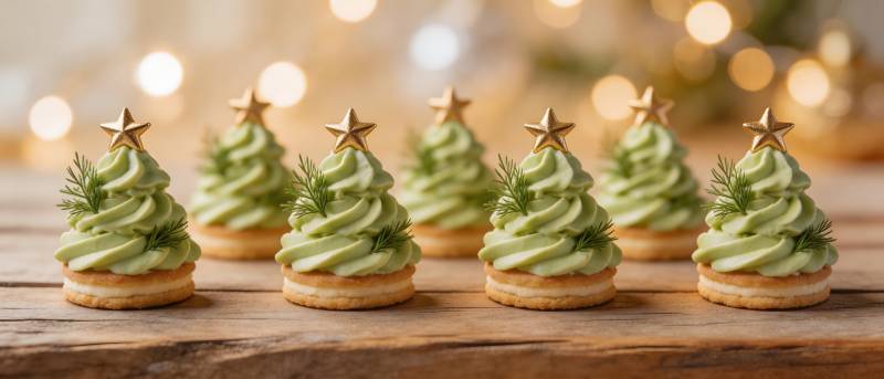 圣诞树甜点 节日氛围浓图片
