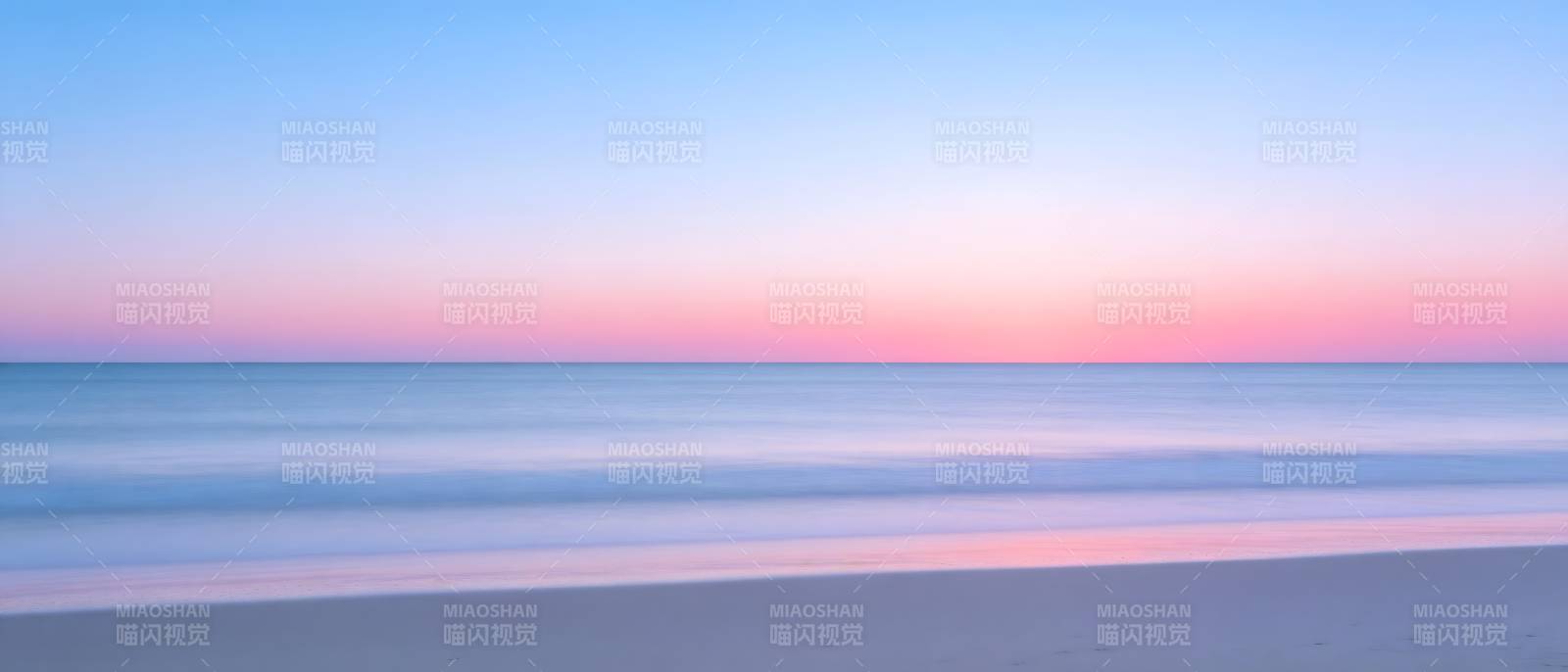 粉蓝海天 静谧如梦图片