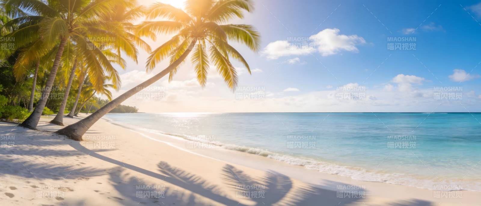椰影白沙 碧海蓝天梦图片