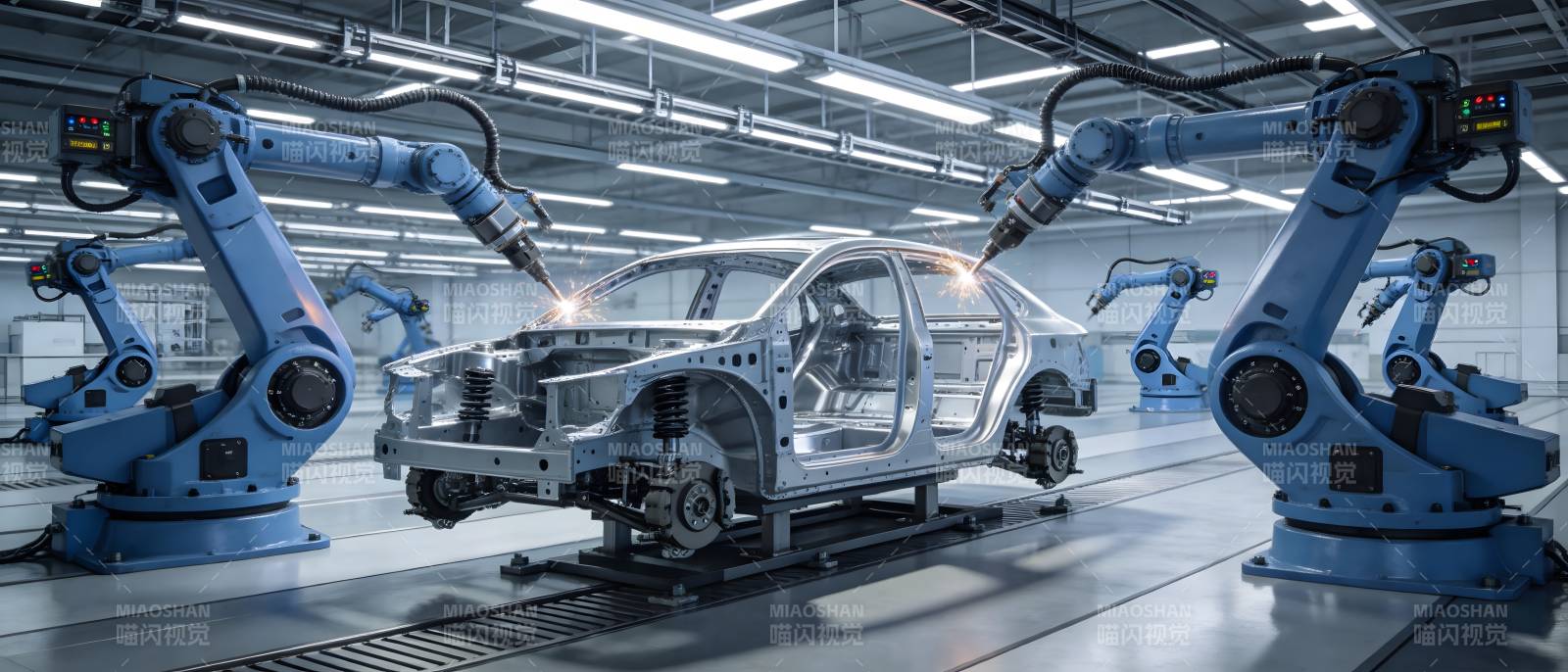 智能机器人组装汽车生产线图片