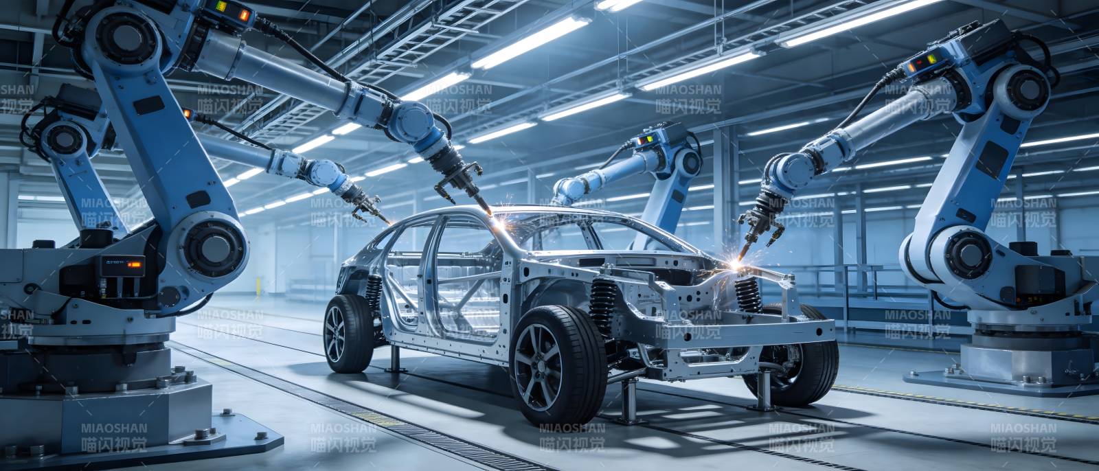 智能机器人组装汽车生产线图片