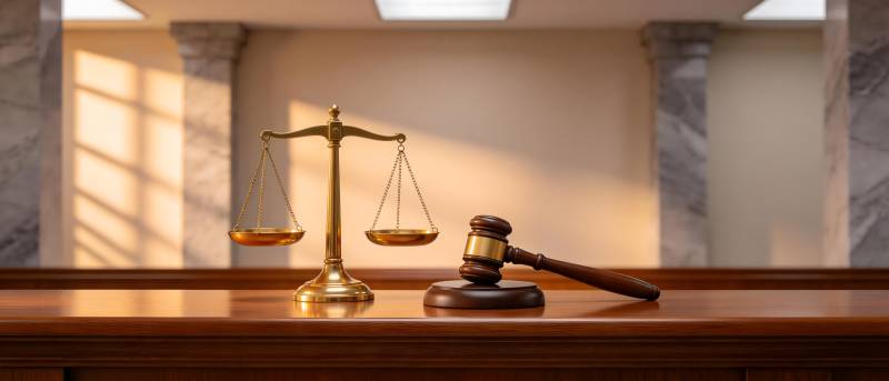 法槌与天平 正义的象征图片