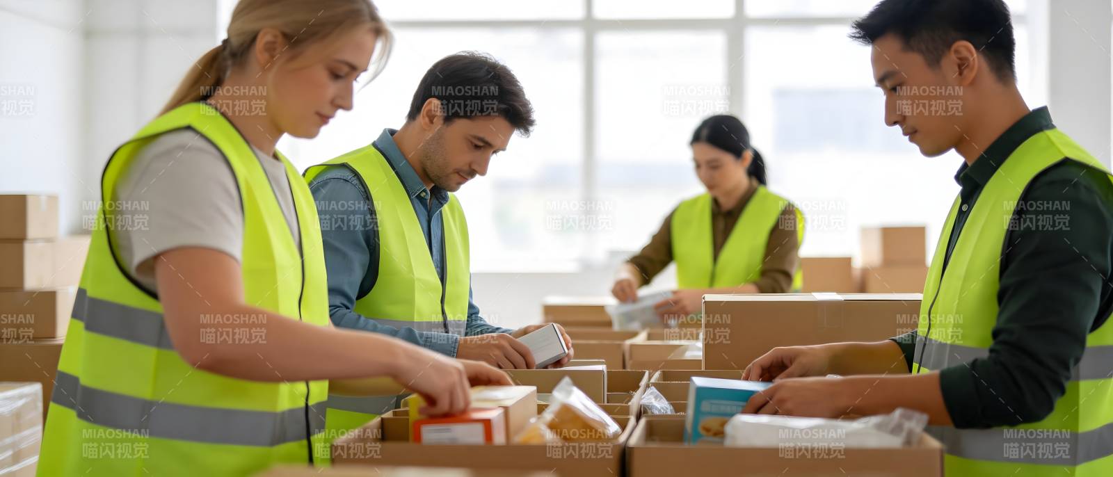 仓库分拣作业中图片