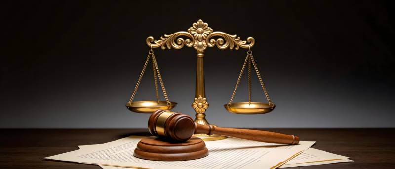天平与法槌 正义的象征图片