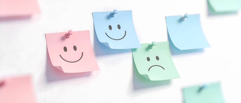 便签上的表情 喜与忧图片