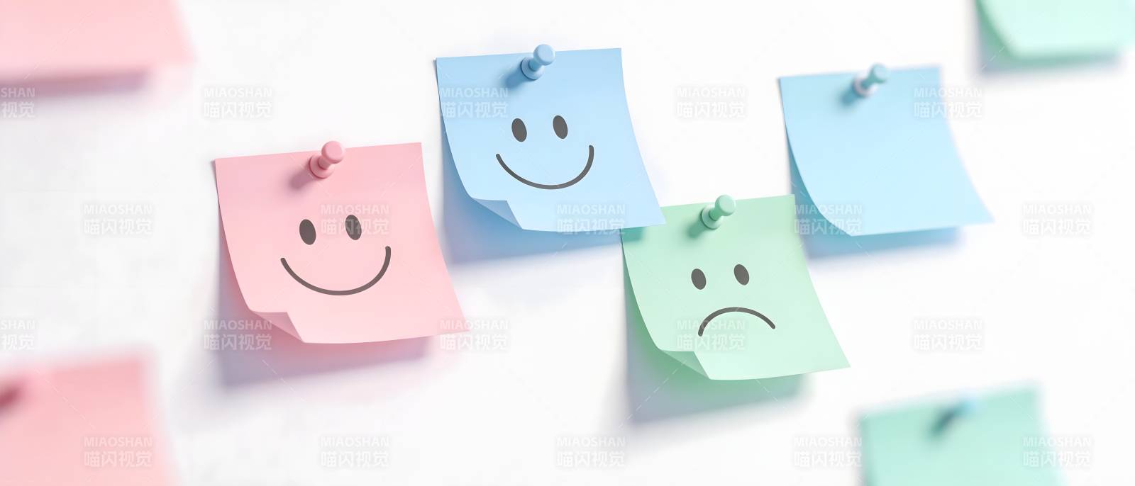 便签上的表情 喜与忧图片
