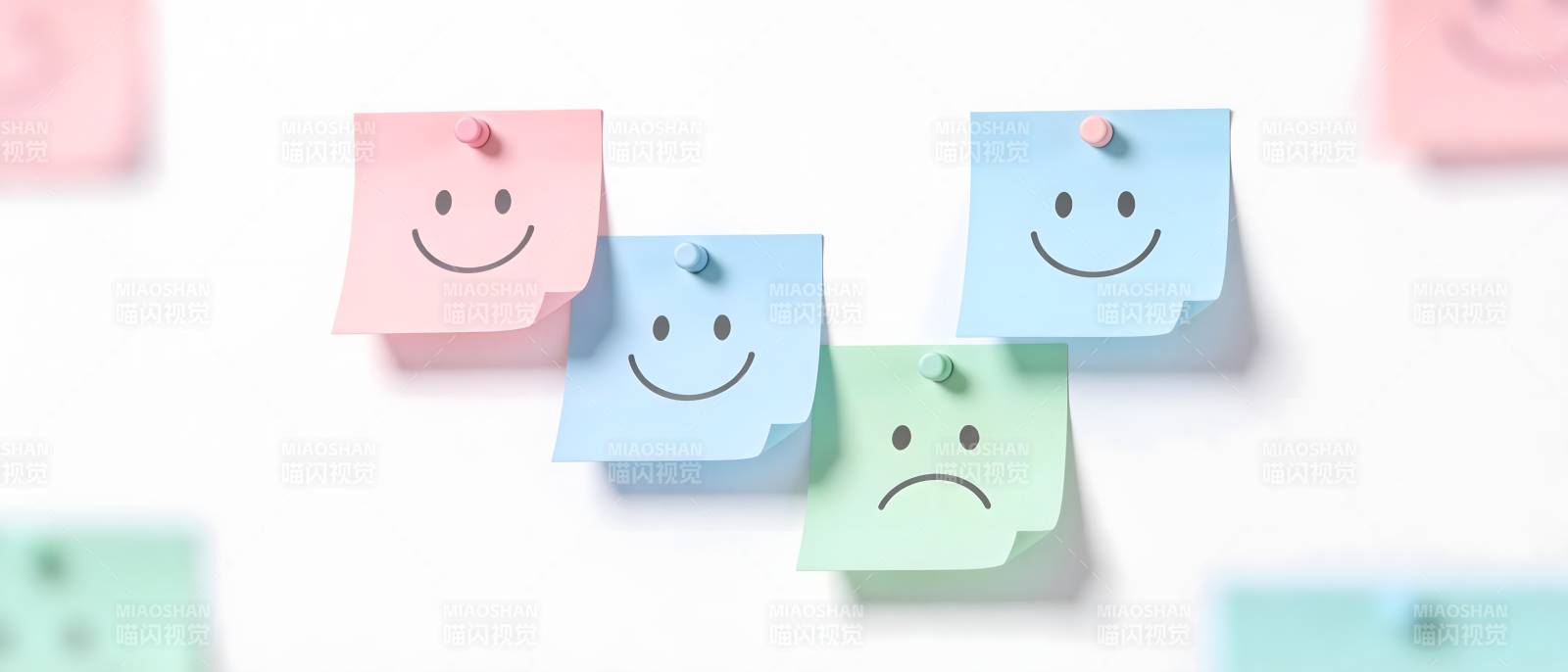 便签上的笑脸与哭脸图片