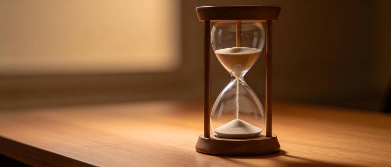 沙漏静置 时光缓缓流图片