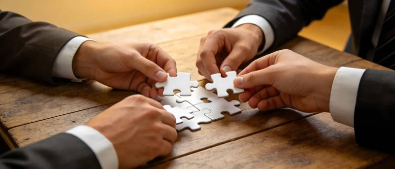 携手拼图 共筑合作图片