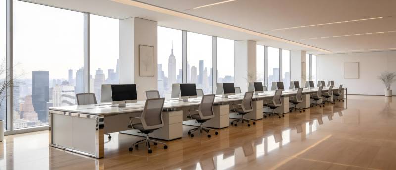 现代办公空间 城市景观窗景图片