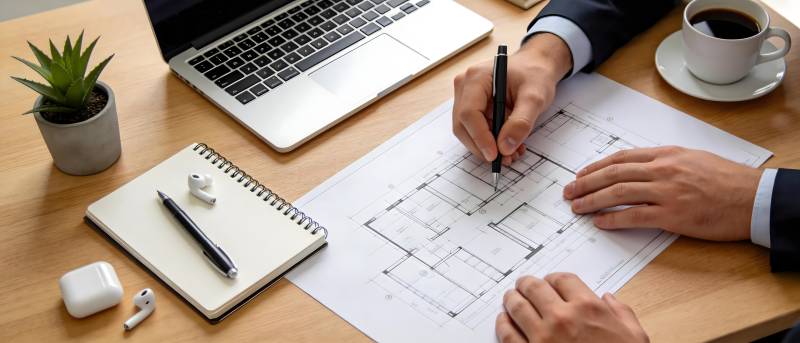 设计师绘图办公场景图片